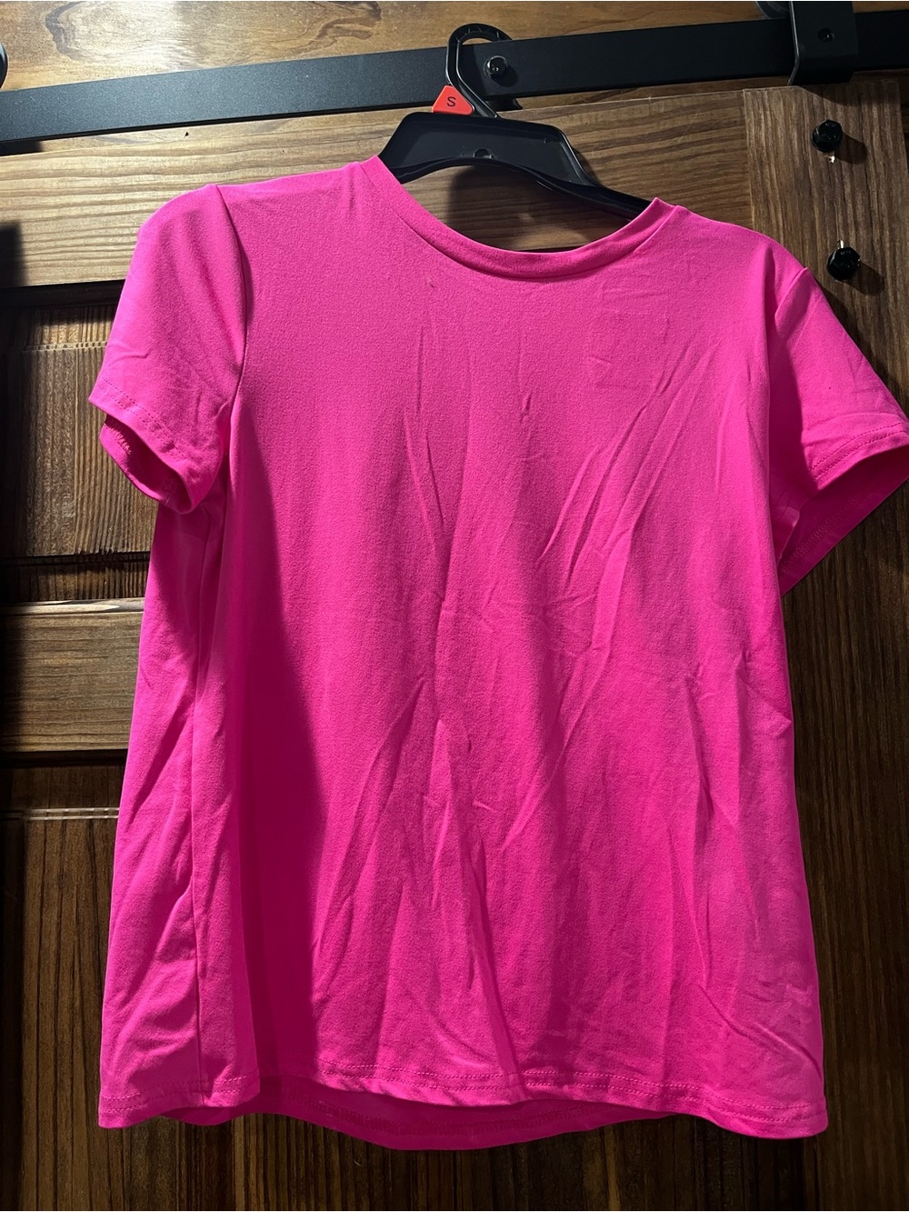 Classic Crewneck Women's Top - Hot Pink